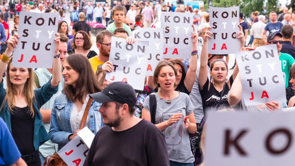 Demonstration in Polen