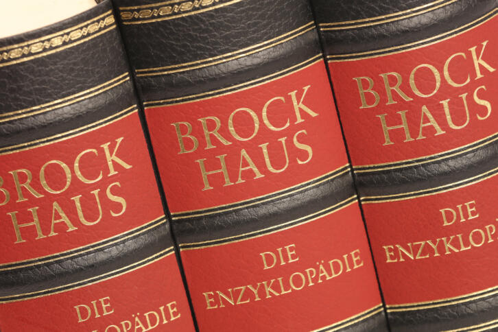 Buchrücken der Brockhaus-Enzyklopädie
