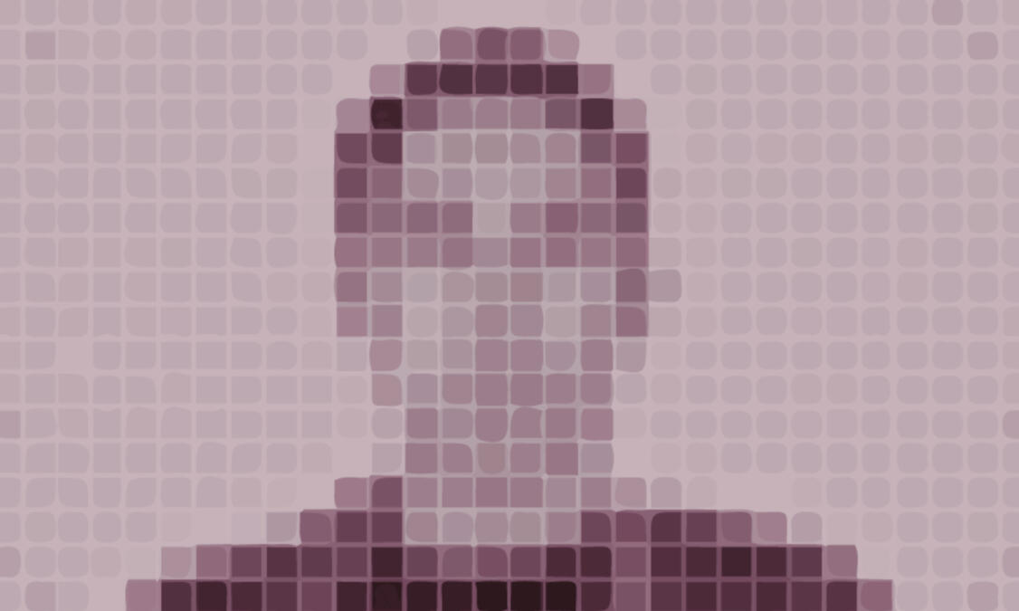 maennliches gesicht, verfaelscht