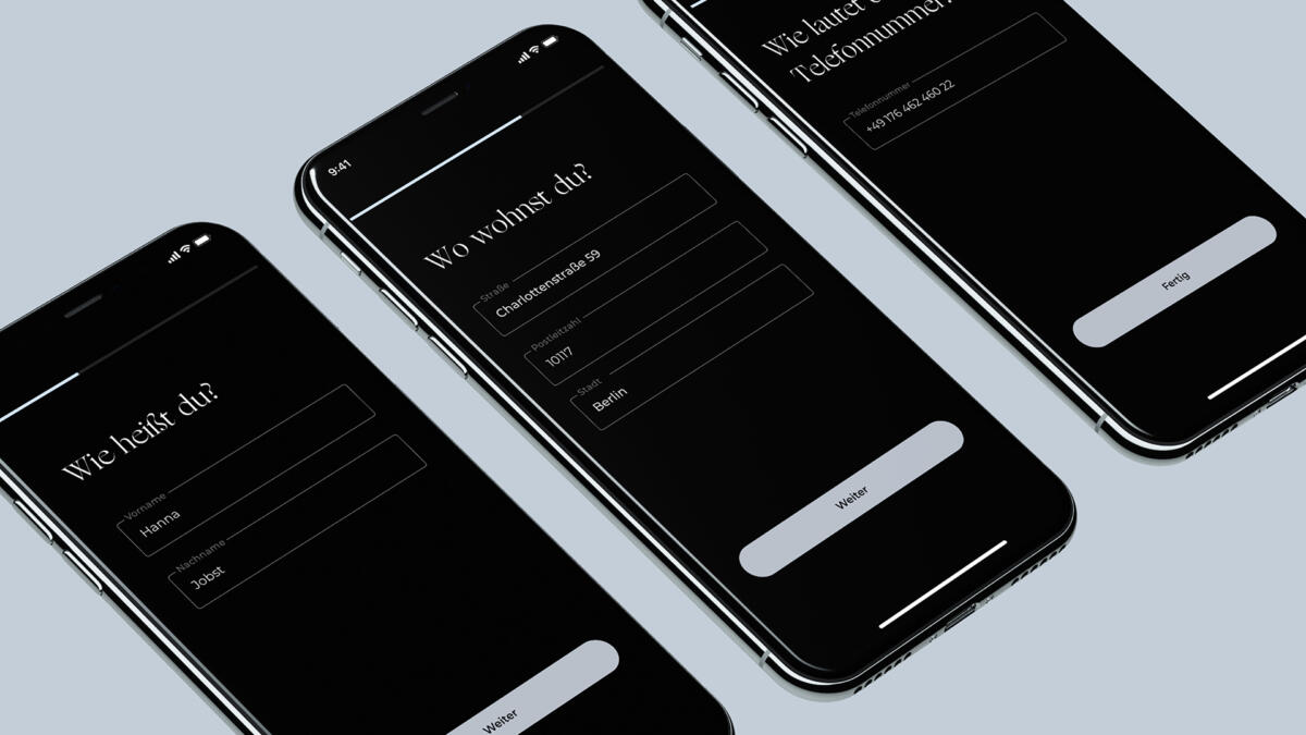 Screenshots Luca App