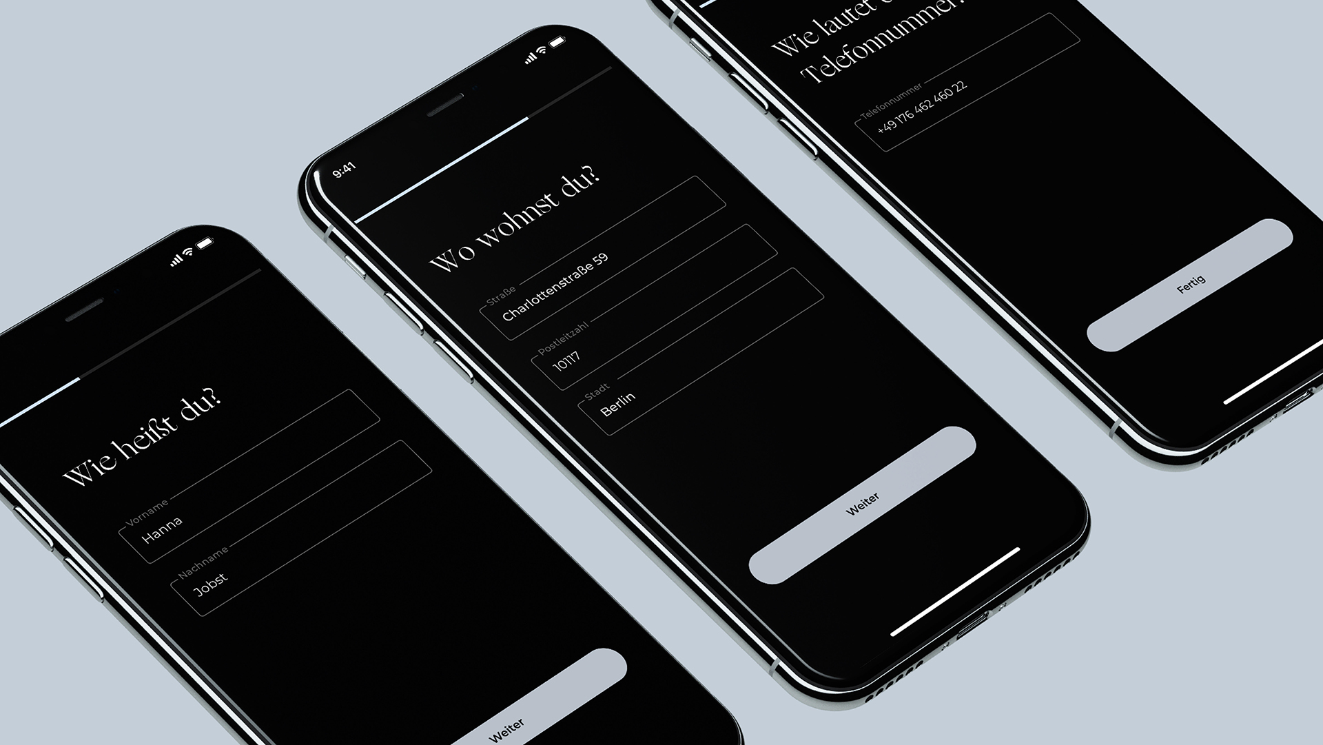 Screenshots Luca App