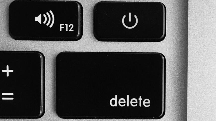 Delete Button auf einer Tastatur
