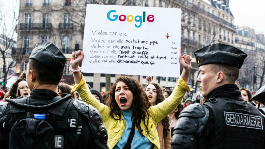 Protests against Google in France