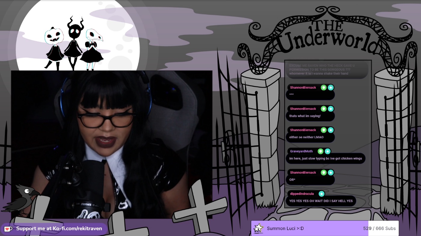 Screenshot aus dem Twitch-Kanal von Userin RekitRaven