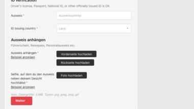Ein Screenshot von xHamster.com zeigt, wie Nutzer:innen ihren Ausweis hochladen sollen.