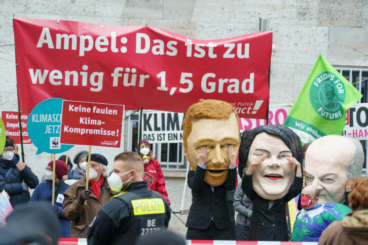Klimaprotest gegen die Ampel-Koalition