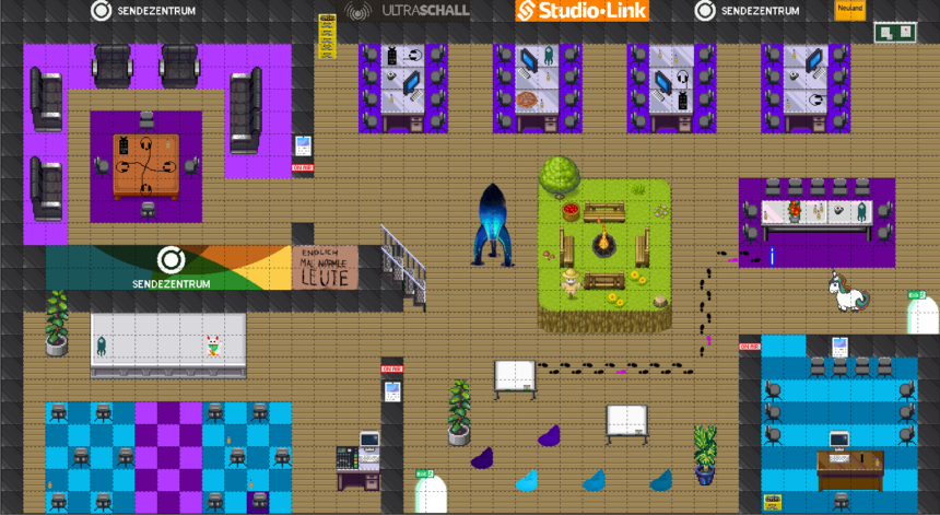 Das Sendezentrum in der RC3-Welt