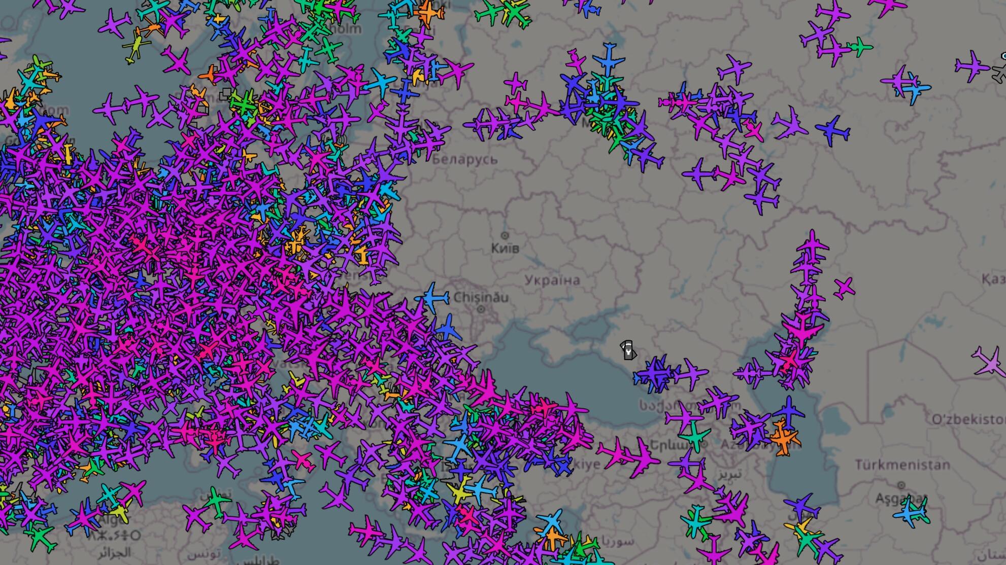 Luftraum über der Ukraine am 24.2.22