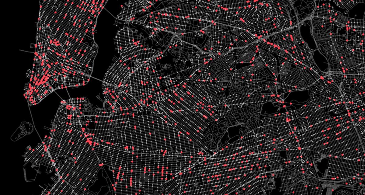 Karte der Überwachungskameras in New York