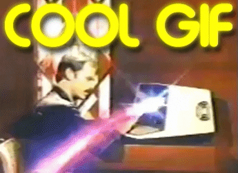 80er-Jahre-Style mit Beschriftung "Cool Gif"