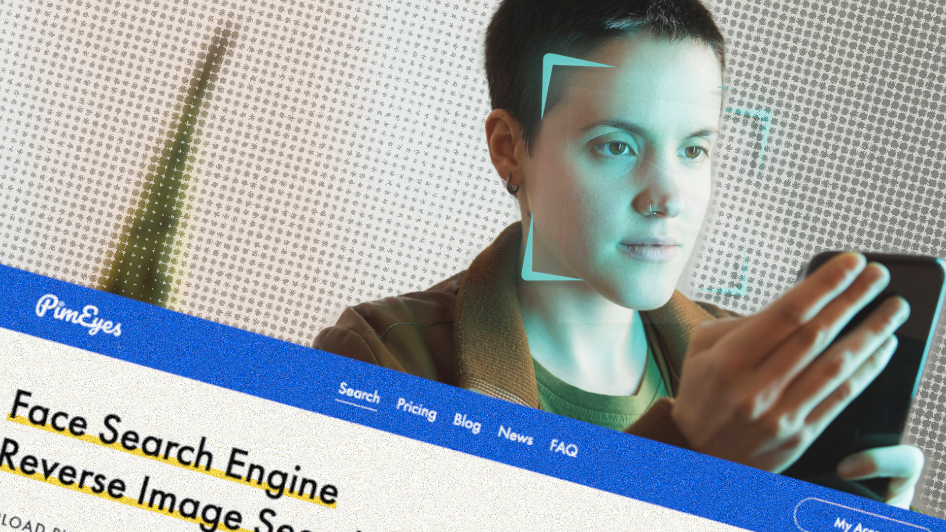 Eine Person führt Gesichtserkennung an einem Smartphone durch