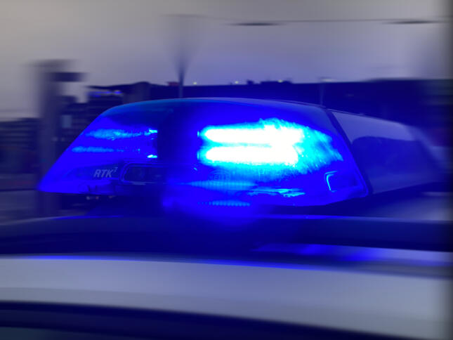 Blaulicht im dunkeln