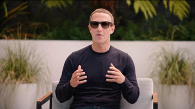 Meta-Chef Mark Zuckerberg bei der Vorstellung seiner smarten Brille
