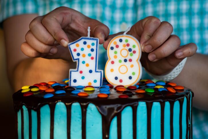 Geburtagsorte zum 18. Geburtstag