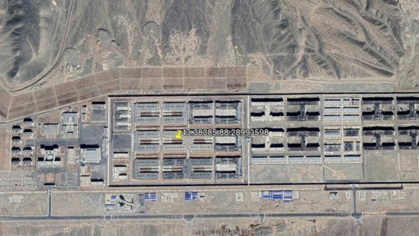 Satellitenbild Lager in Xinjiang