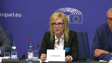 Ewa Wrzosek spricht vor dem Untersuchungsausschuss des Europäischen Parlaments zu Pegasus und ähnlicher Spionagesoftware.
