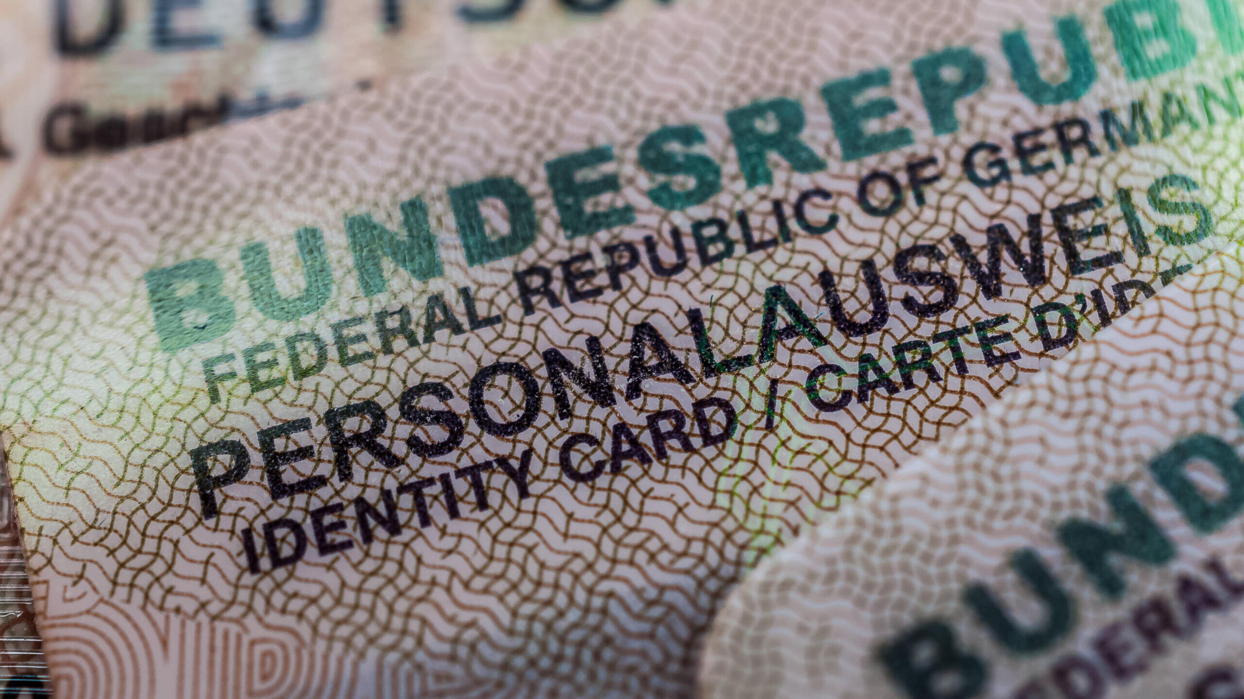 Nahaufnahme eines Personalausweises