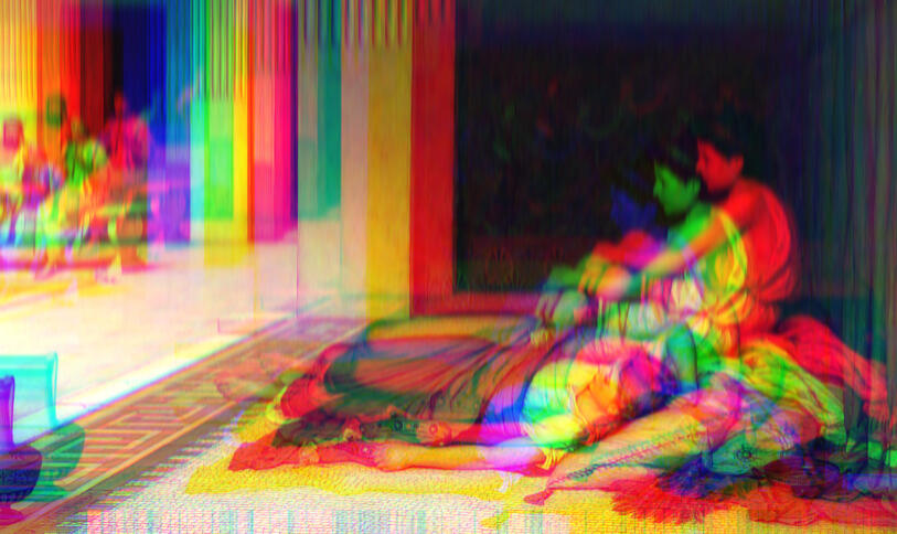 Menschen, die sich nach dem Tanzen ausruhen.