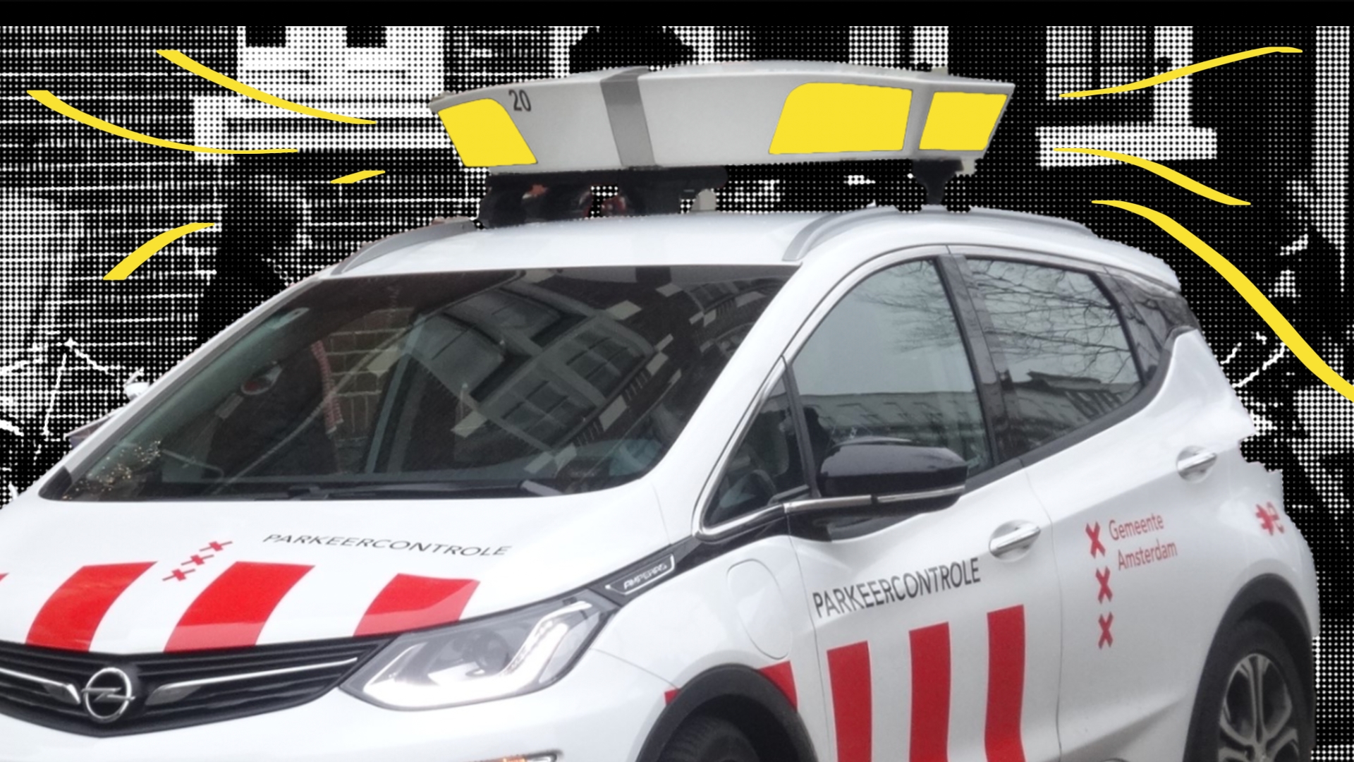 Ein Auto mit Kameras sucht in Amsterdam automatisiert nach Falschparkern.