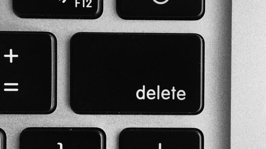 "Delete"-Taste auf der Tastatur