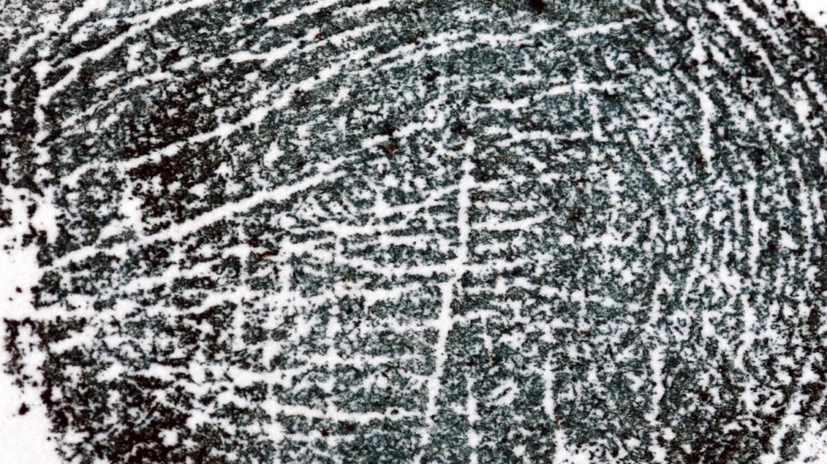 Fingerabdruck schwarz/weiß