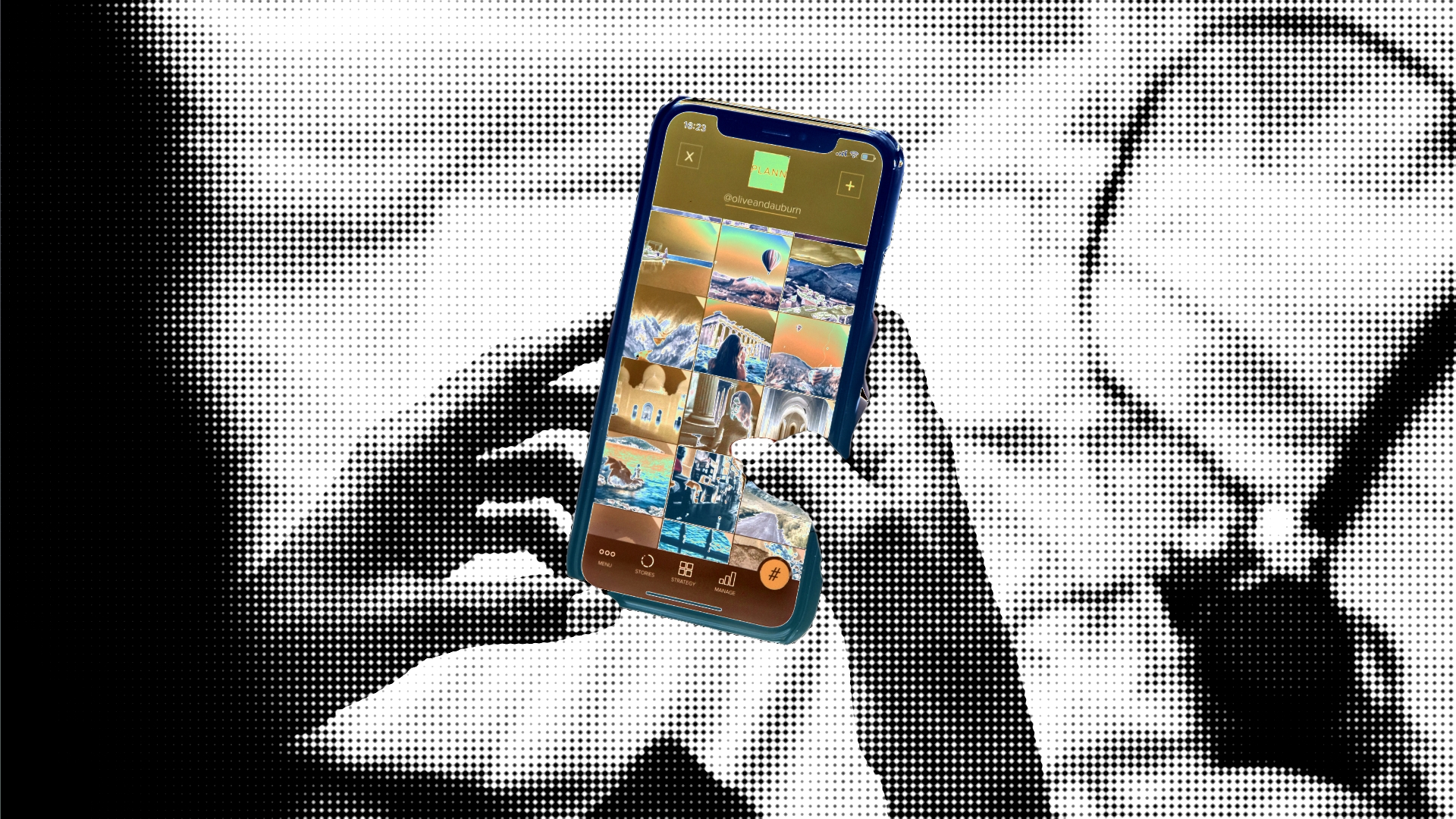 Handy mit zwei Händen gehalten