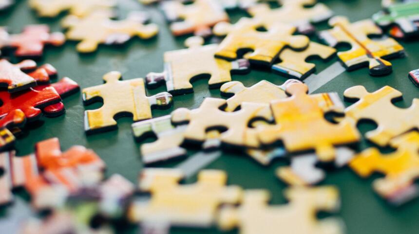 Bunte Puzzleteile