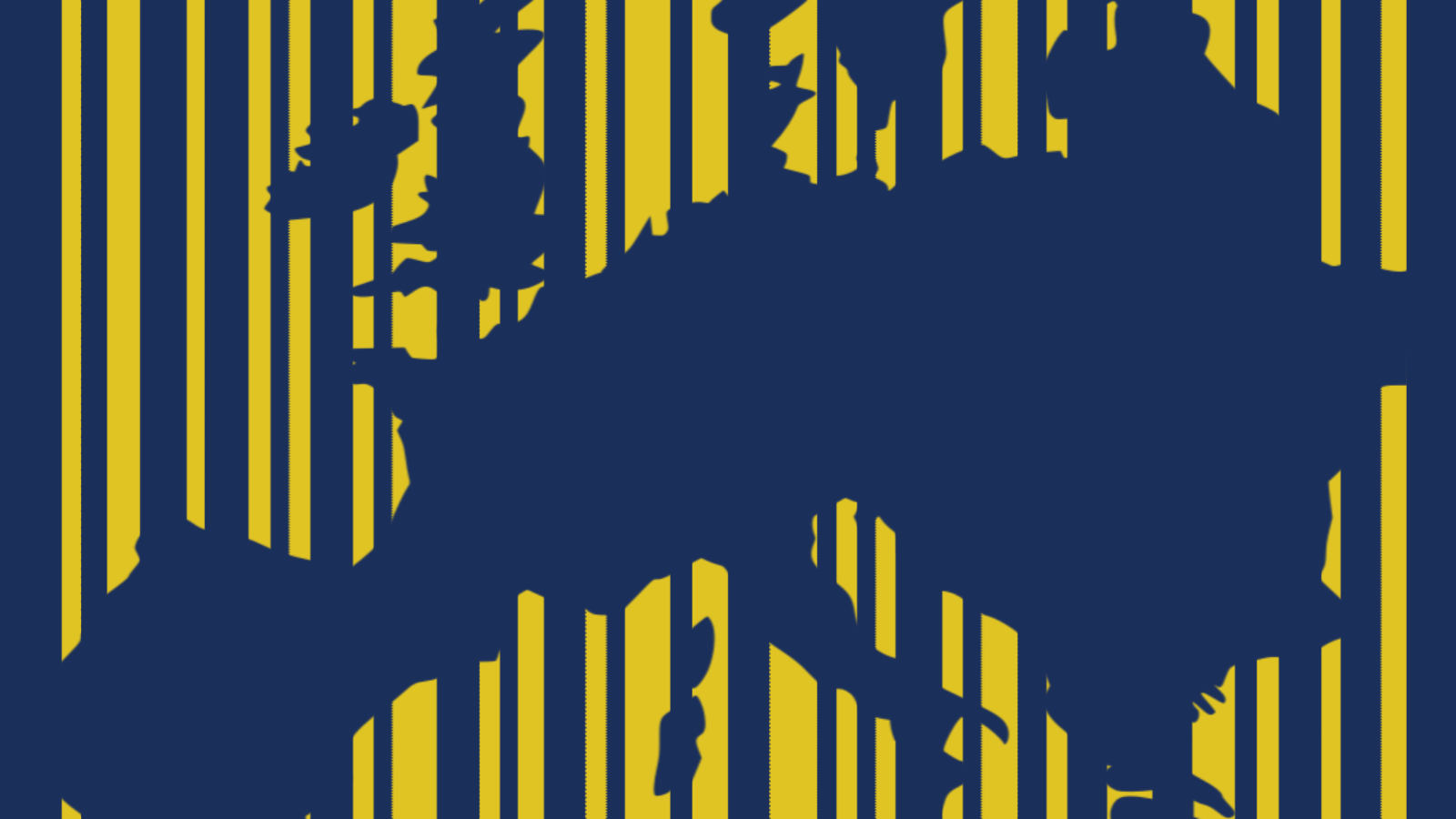 Der Umriss Europas vor einem blau-gelben Strichcode