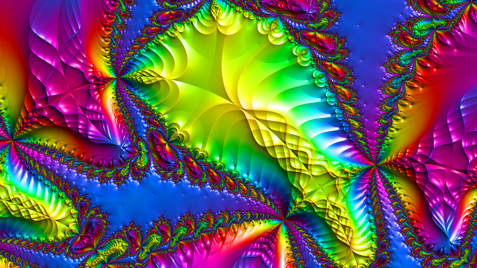 Ein regenbogenfarbenes Fraktal