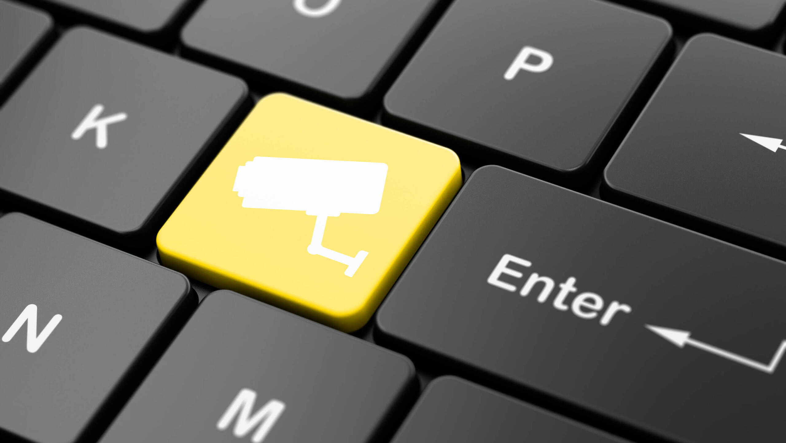 Kamera auf einer Tastatur