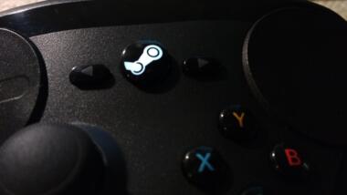 Steam-Logo auf einem Controller