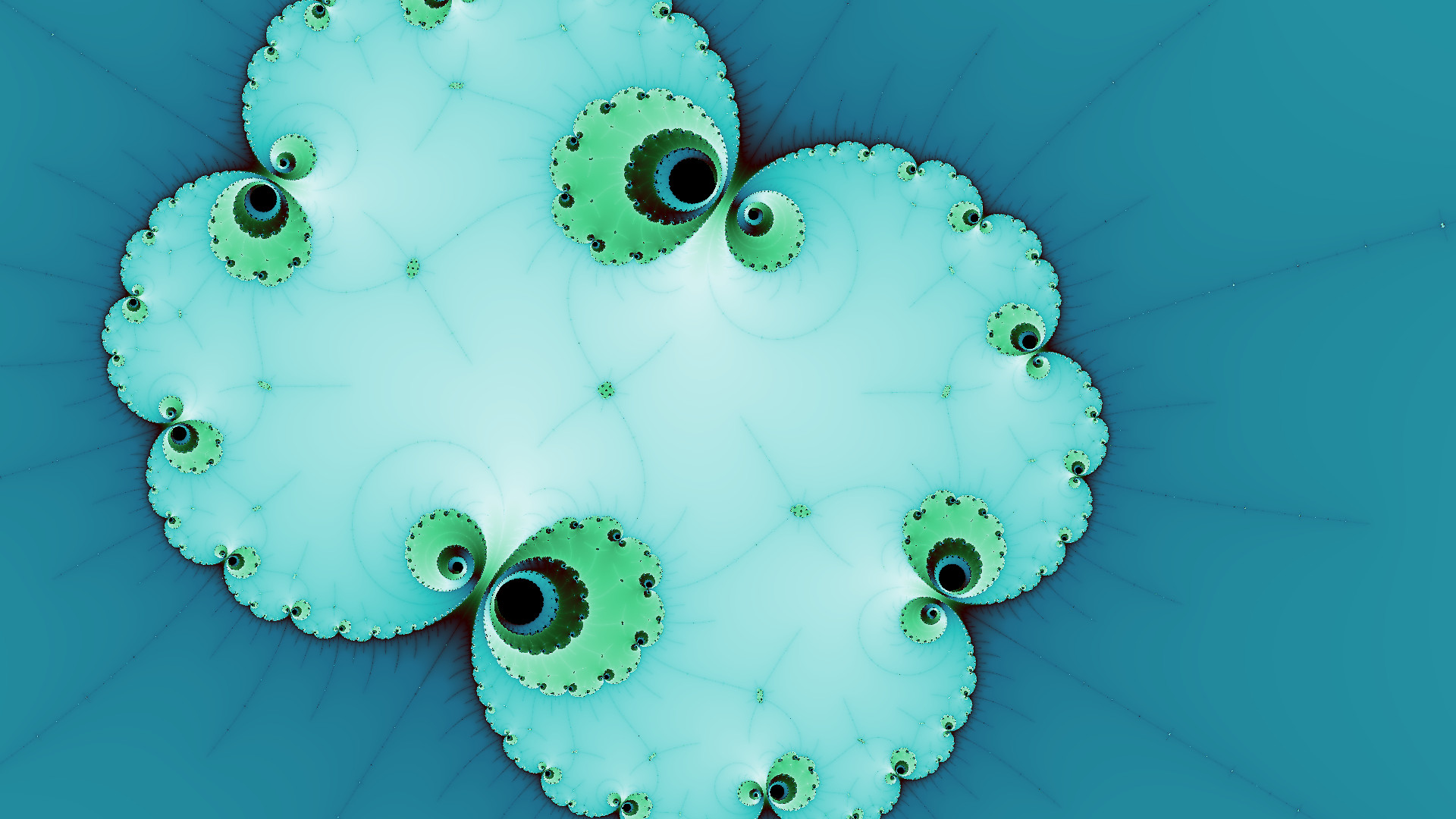 Blau-grünes Fraktal