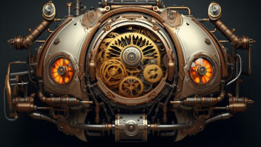 A machine for automated decision-making, steampunk