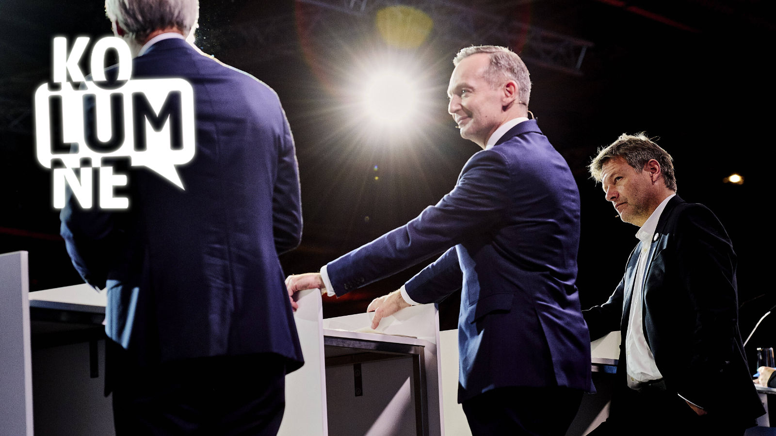 Volker Wissing und Rabort Habeck im Scheinwerferlicht