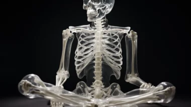 Ein Skeleton aus Glas