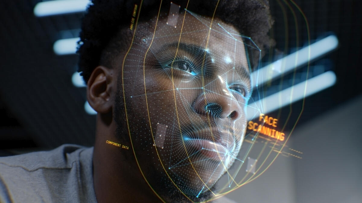 Gesicht wird gescannt