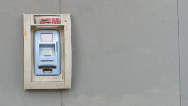 Ein Geldautomat, der "Out of Order" anzeigt