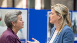EU-Kommissarin Ylva Johansson und belgische Innenministerin Annelies Verlinden