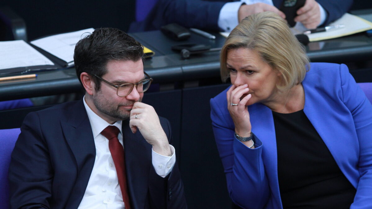 Marco Buschmann und Nancy Faeser.