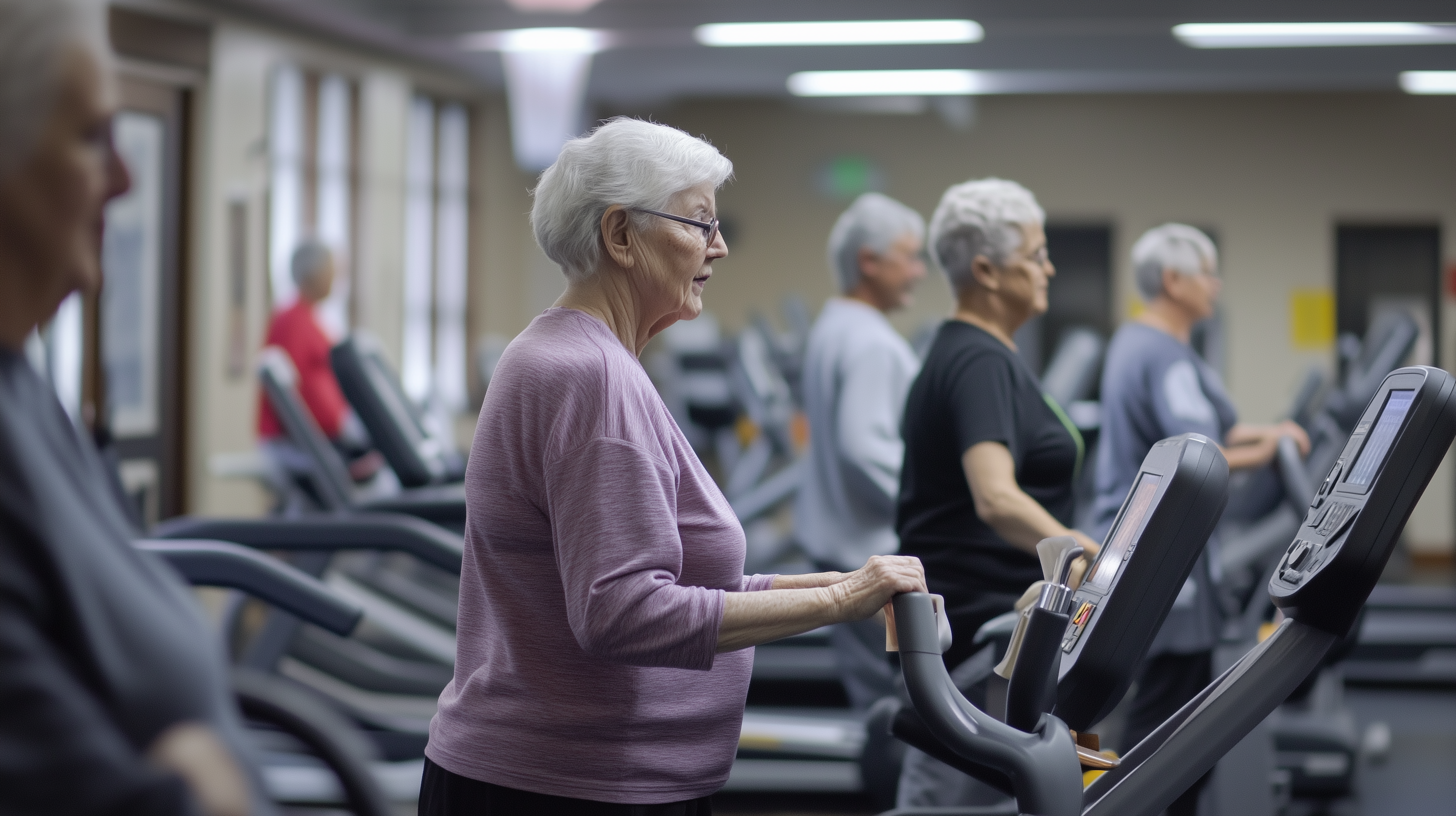 Seniorinnen im Fitnesstudio
