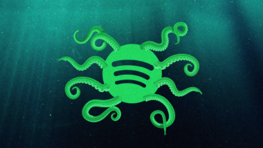 Das Spotify Logo mit Krakenarmen.