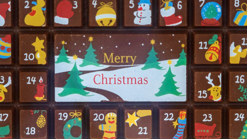 Ein Adventskalender aus Schokolade