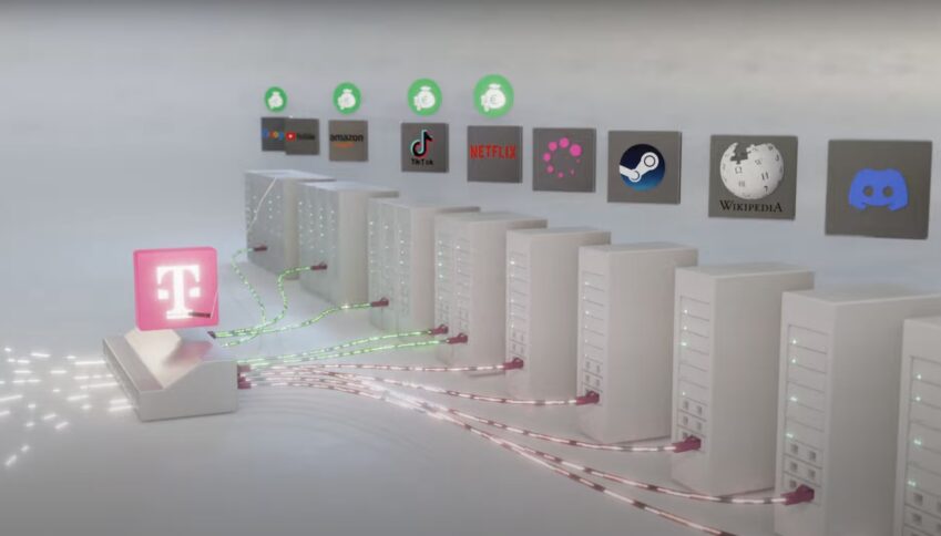 Illustration mit verschiedenen Leitungen. Manche sind grün, manche rot