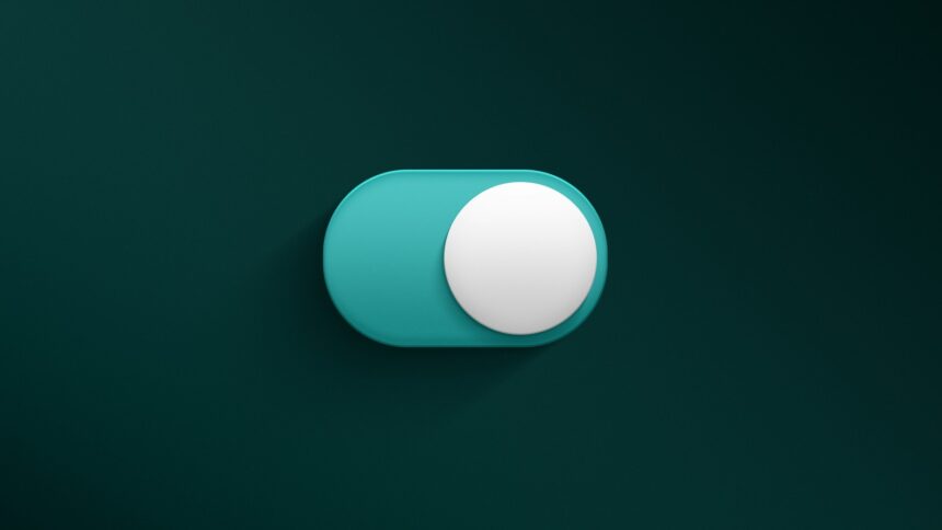 Ein weißer Button, wie er beispielsweise in App-Anwendungen zum Einsatz kommt
