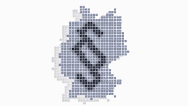 verpixelter Umriss der Deutschland-Karte darauf ein verpixeltes Paragraf-Zeichen