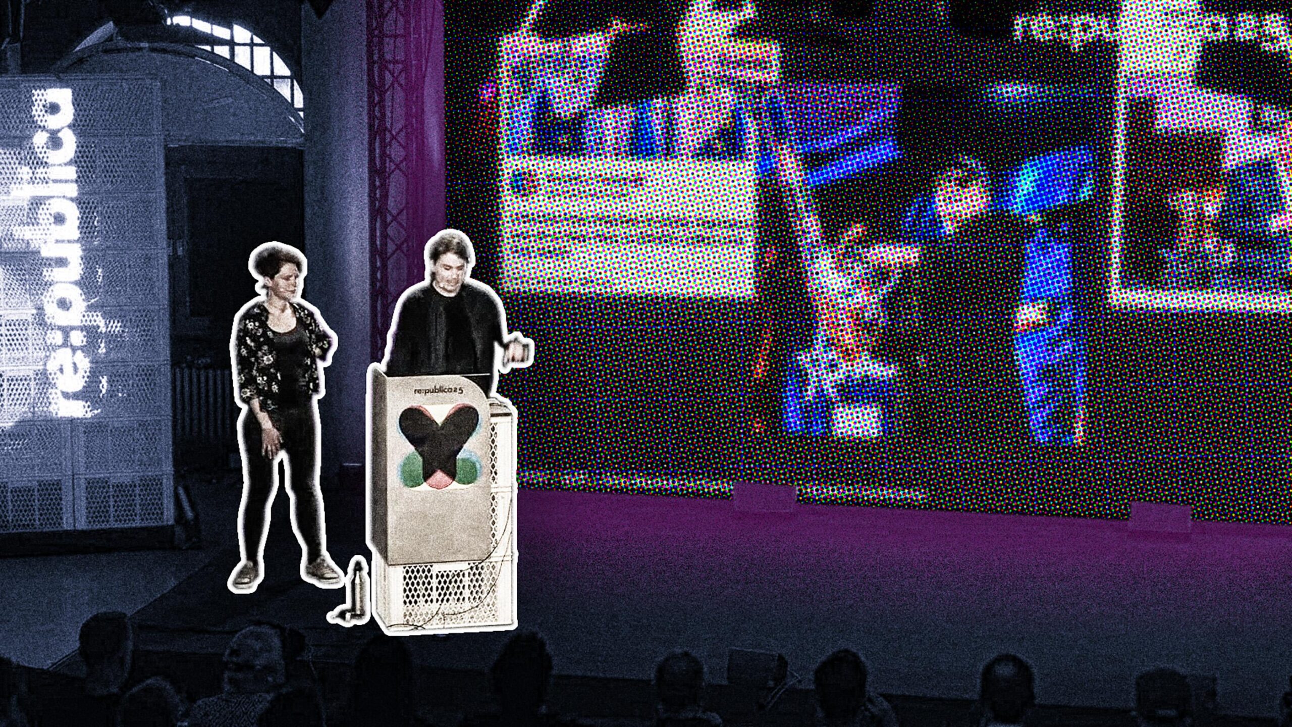 Aline Blankertz und Rainer Mühlhoff auf der Bühne bei der re:publica 25