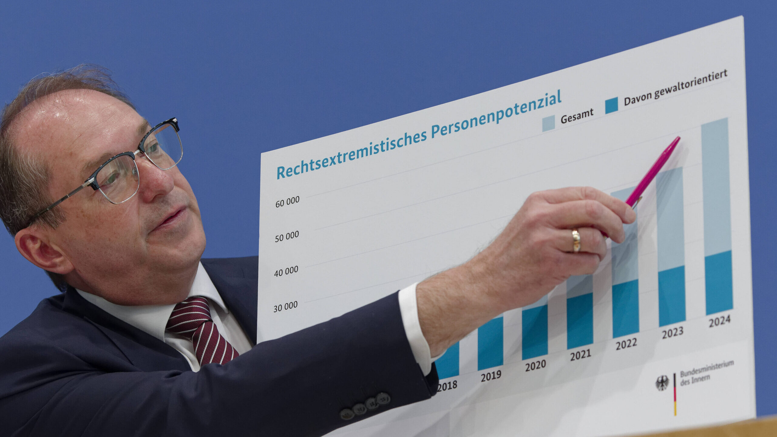 Dobrindt zeigt auf eine ausgedruckte Grafik