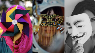 Personen mit Masken
