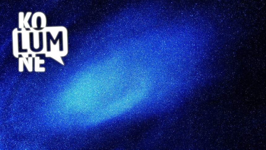 bläuliches Foto einer Galaxie