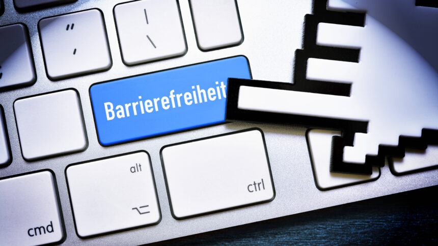 Auf der Taste einer Tastatur steht "Barrierefreiheit"